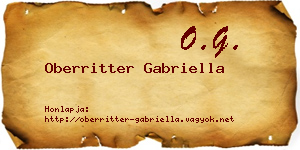 Oberritter Gabriella névjegykártya